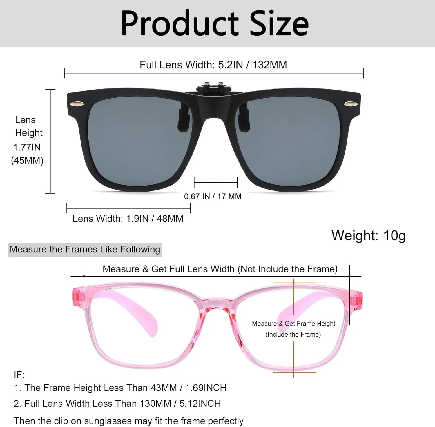 Long Keeper Kids Polarized Clip On Sunglasses Teen Boys Girls Square Flip Up Clip-on Sunglasses Over Glasses