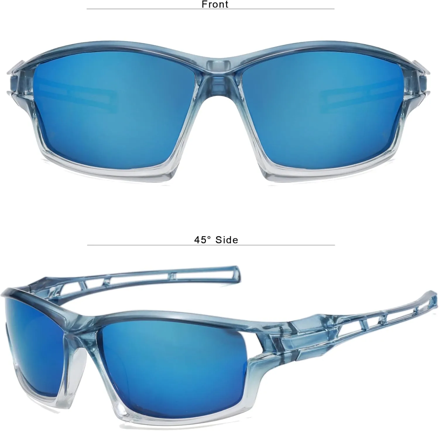 Long Keeper Polarized Sport Sunglasses Women Men Wrap Around Cycling Sunglasses for Running Driving Fishing Hiking Riding