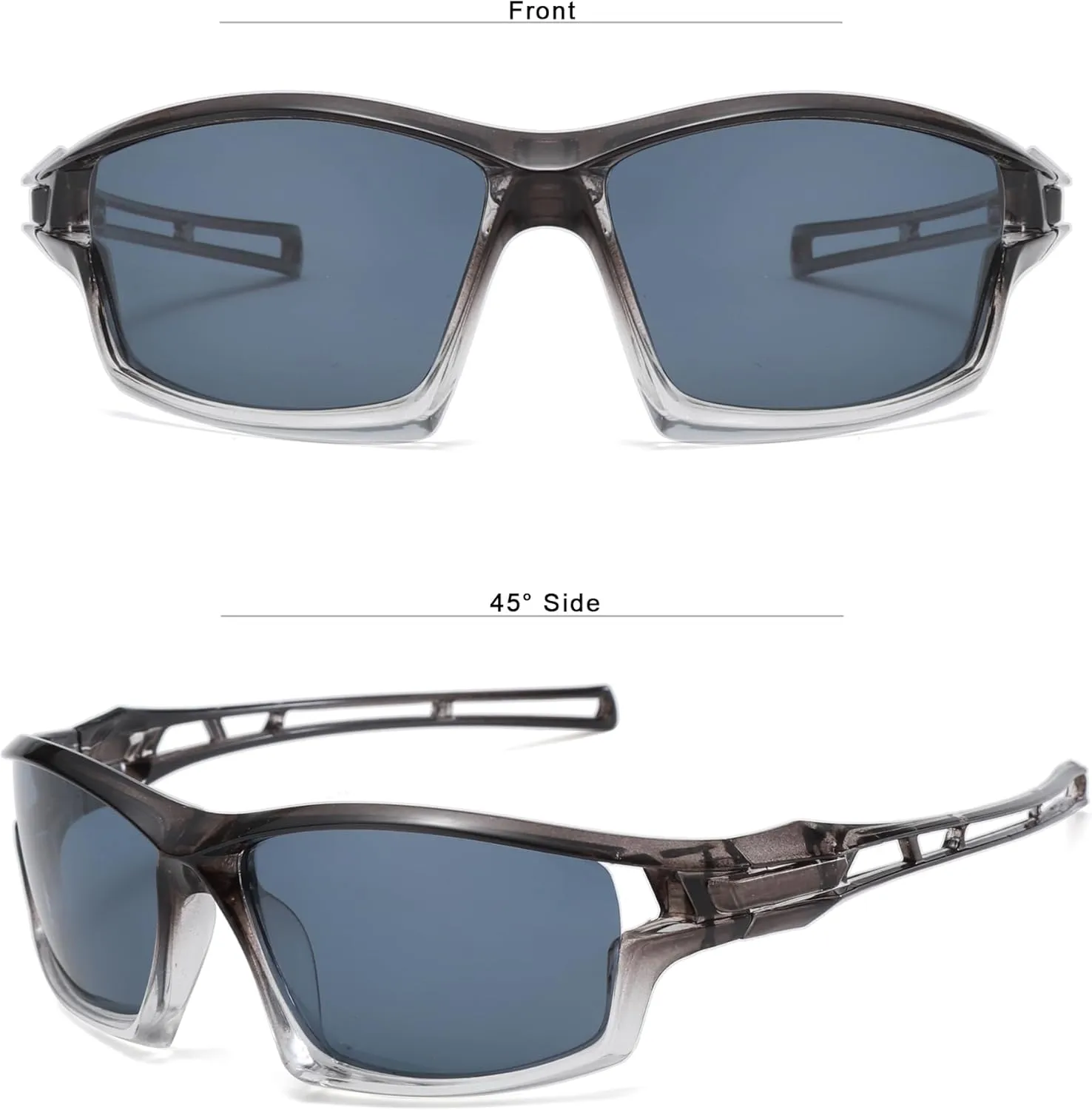 Long Keeper Polarized Sport Sunglasses Women Men Wrap Around Cycling Sunglasses for Running Driving Fishing Hiking Riding
