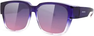 Meeloog Polarized Fit Over Glasses Sunglasses for Women, Square Wrap Around Lightweight Shades for Driving Riding MST0099