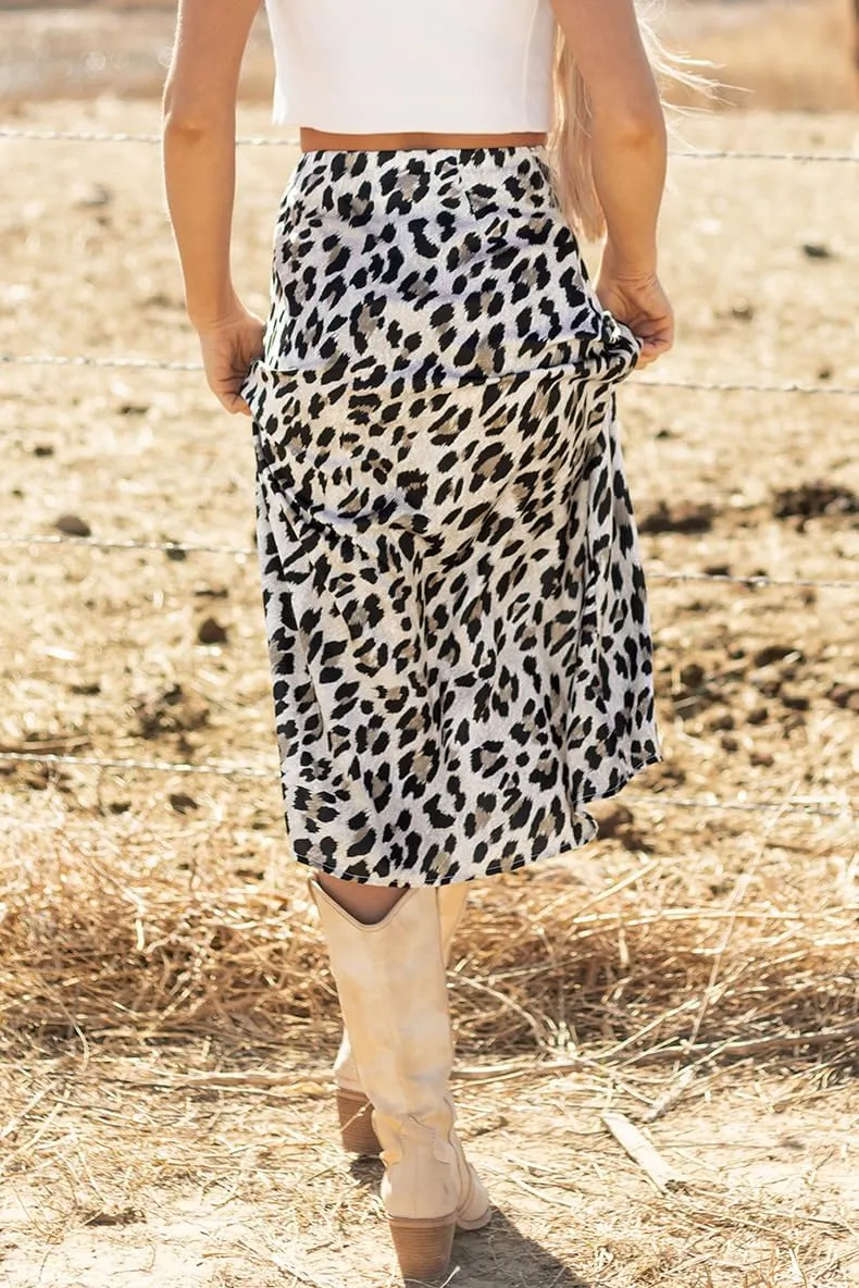 Melliflo Women's Boho Leopard Print Skirt Summer Beach Midi Wrap Fishtail Cheetah Print Skirts 2025
