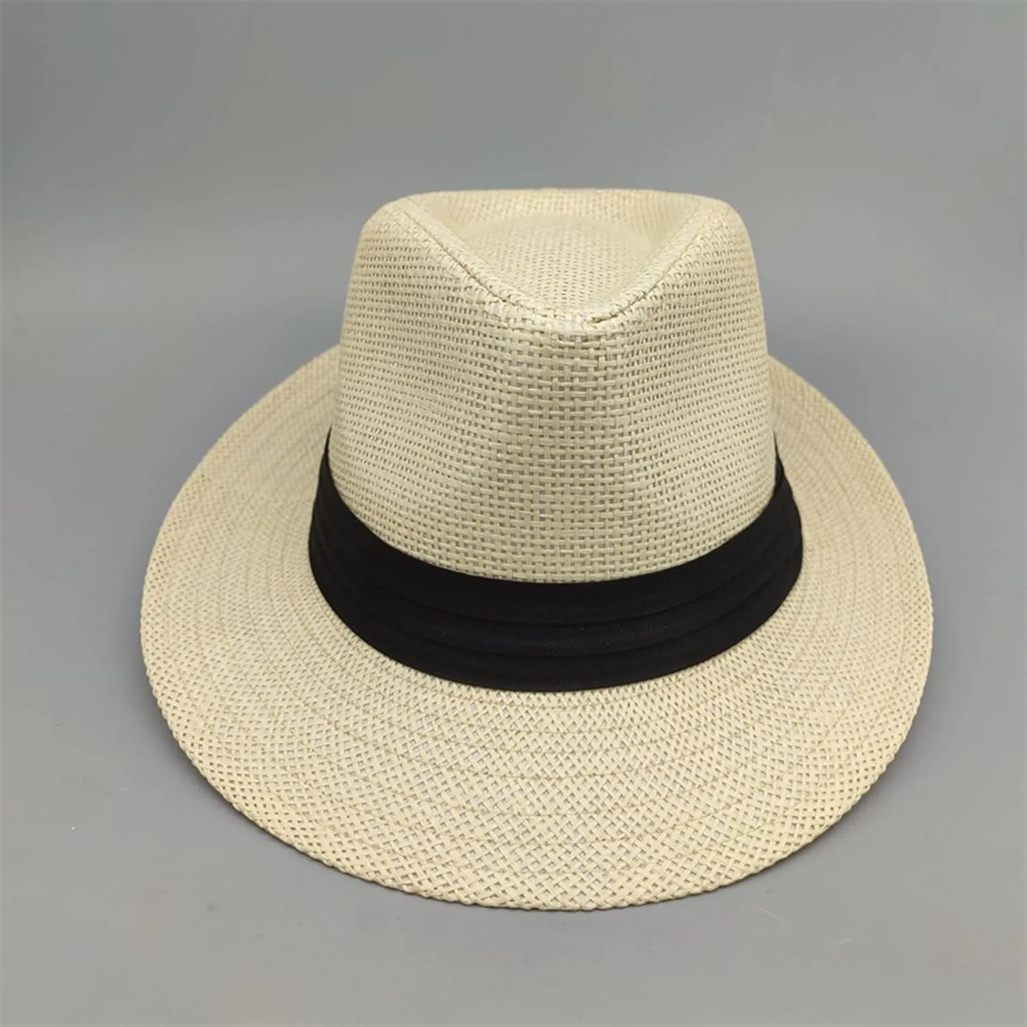Men and Women Panama Wide Brim Hats UV Protection Beach Sun Hat Fashion Headdress Jazz Cap 2024 Unisex Breathable Straw Caps