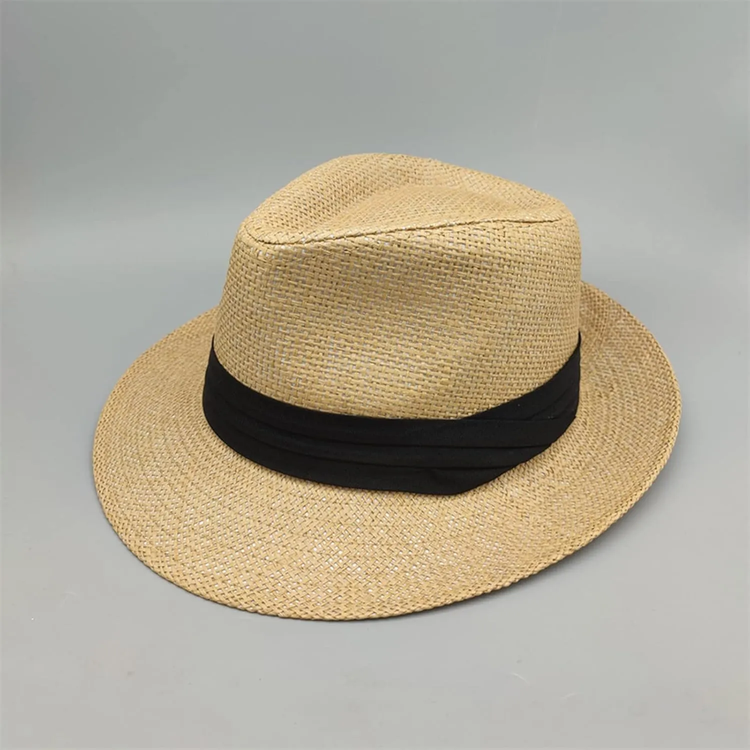 Men and Women Panama Wide Brim Hats UV Protection Beach Sun Hat Fashion Headdress Jazz Cap 2024 Unisex Breathable Straw Caps