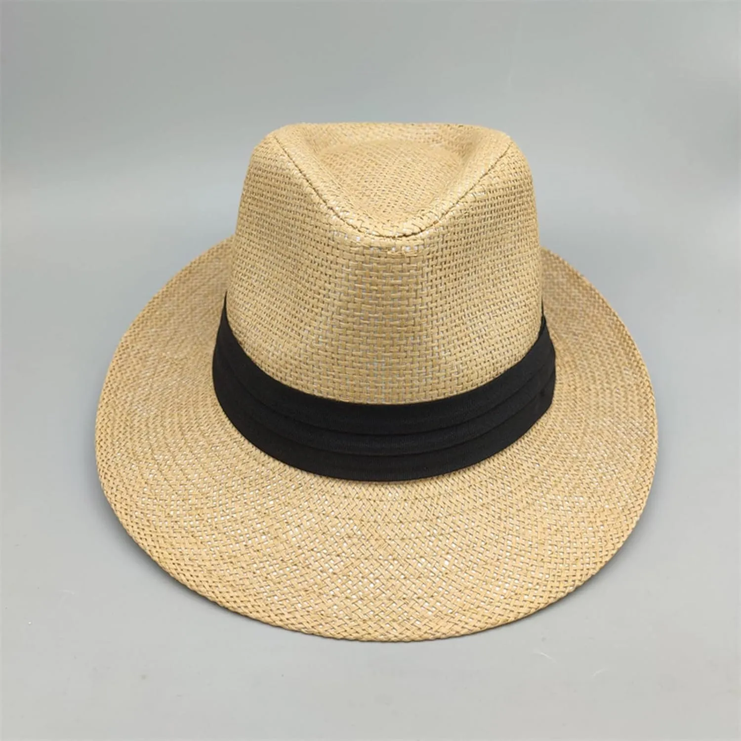 Men and Women Panama Wide Brim Hats UV Protection Beach Sun Hat Fashion Headdress Jazz Cap 2024 Unisex Breathable Straw Caps