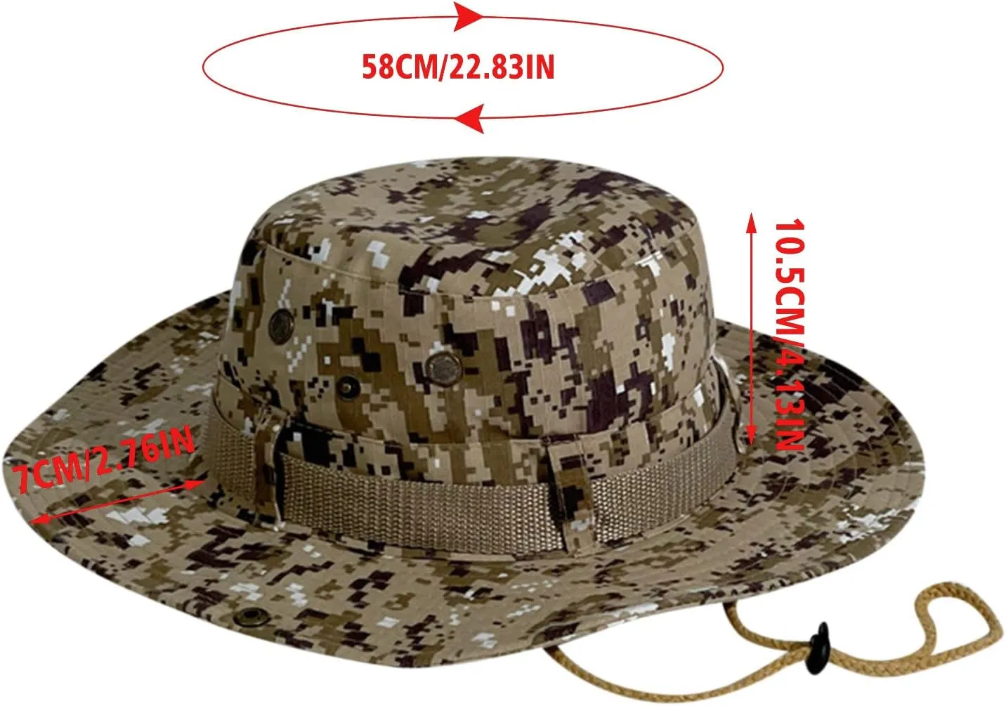 Mens and Womens Summer Bucket Hat Leisure Outdoor Mountaineering Jungle Sun Protection Big Brim Fishermans Hat Sun caps