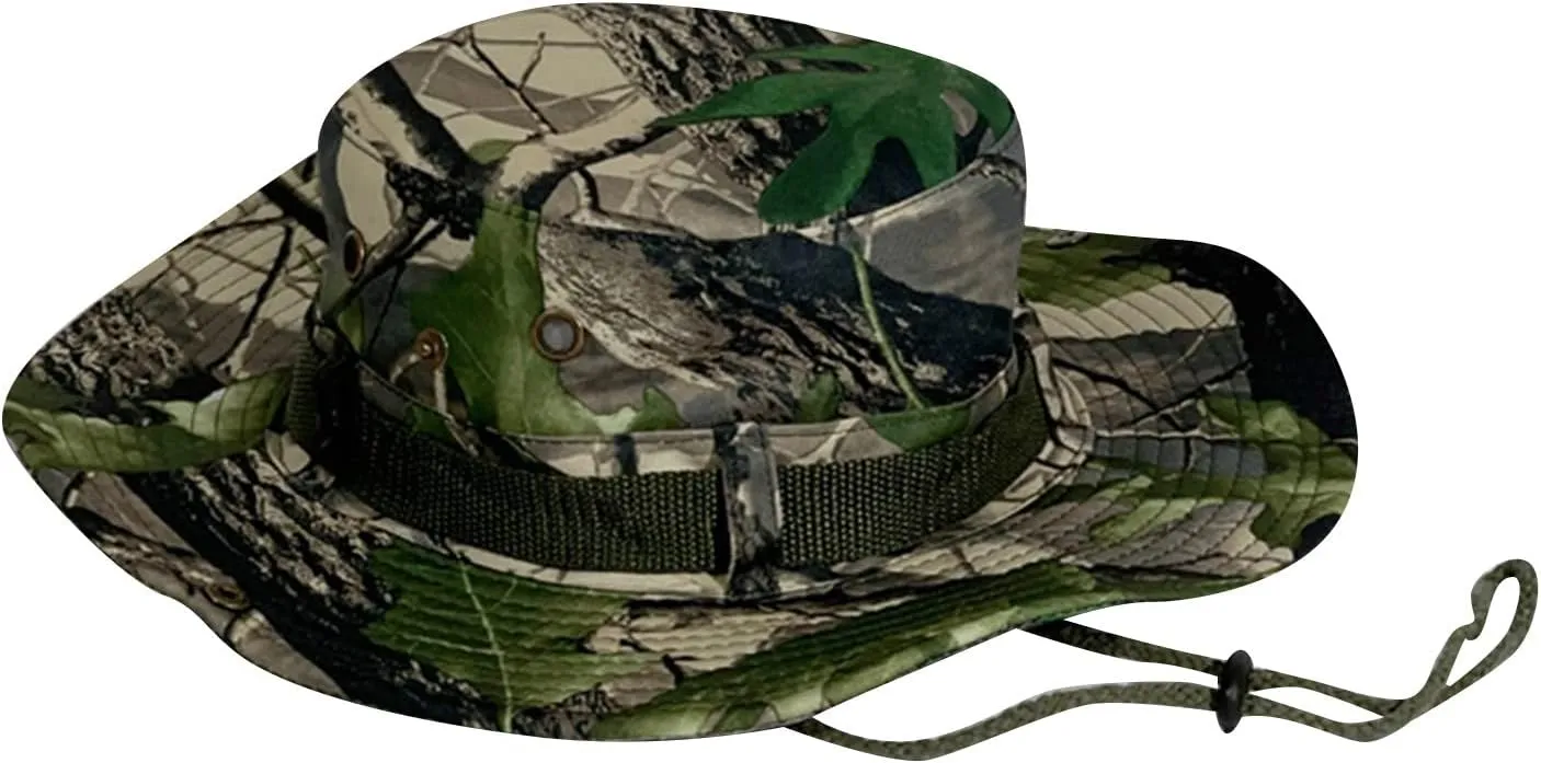 Mens and Womens Summer Bucket Hat Leisure Outdoor Mountaineering Jungle Sun Protection Big Brim Fishermans Hat Sun caps