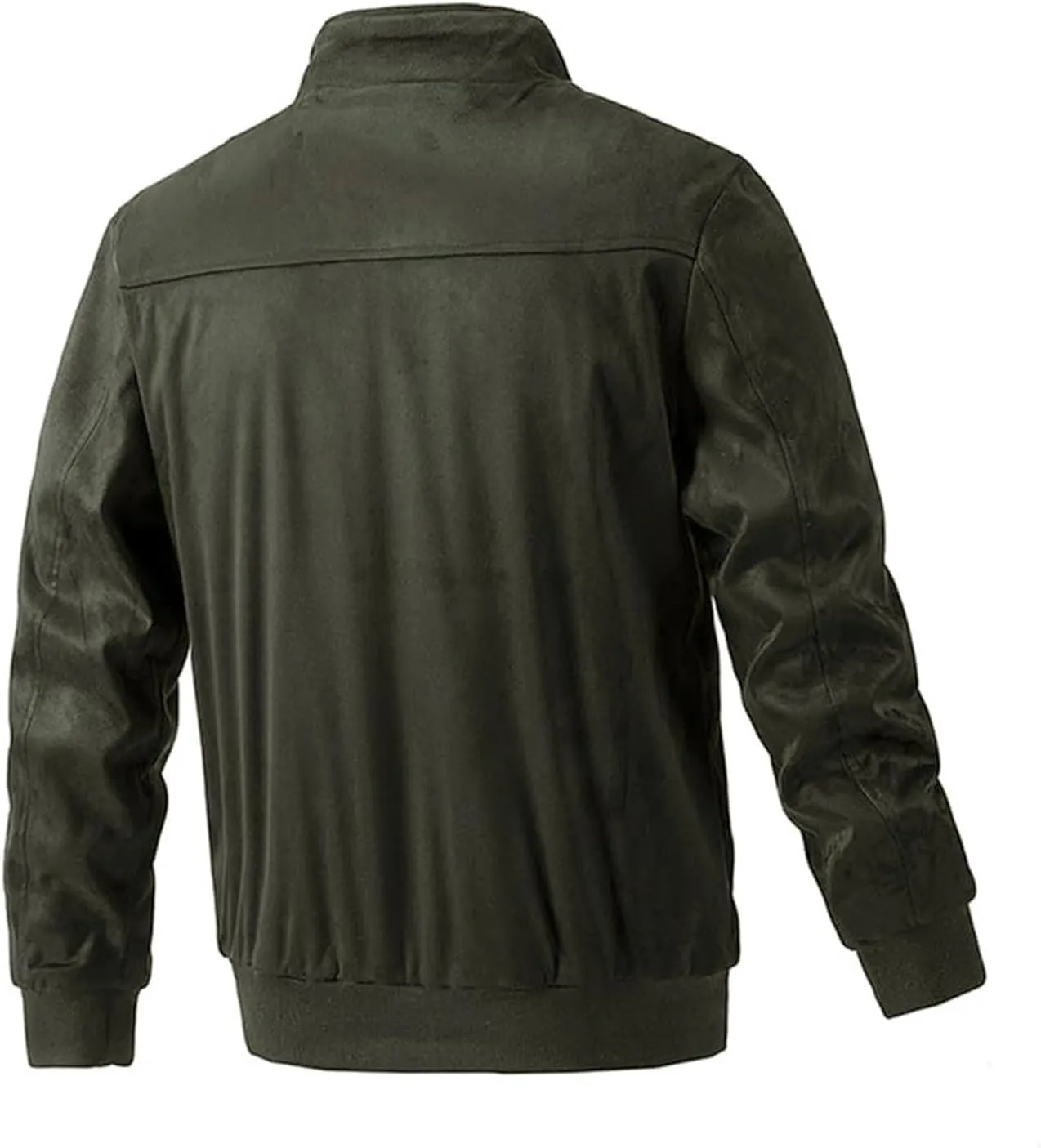 Men's Bomber Jacket Lightweight Vintage Faux Suede Bomber Jackets Baseball Tactical Coat Casual Thicken Warm Outerwear