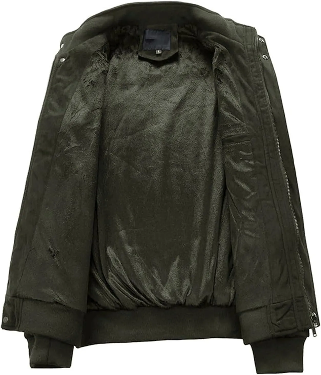 Men's Bomber Jacket Lightweight Vintage Faux Suede Bomber Jackets Baseball Tactical Coat Casual Thicken Warm Outerwear