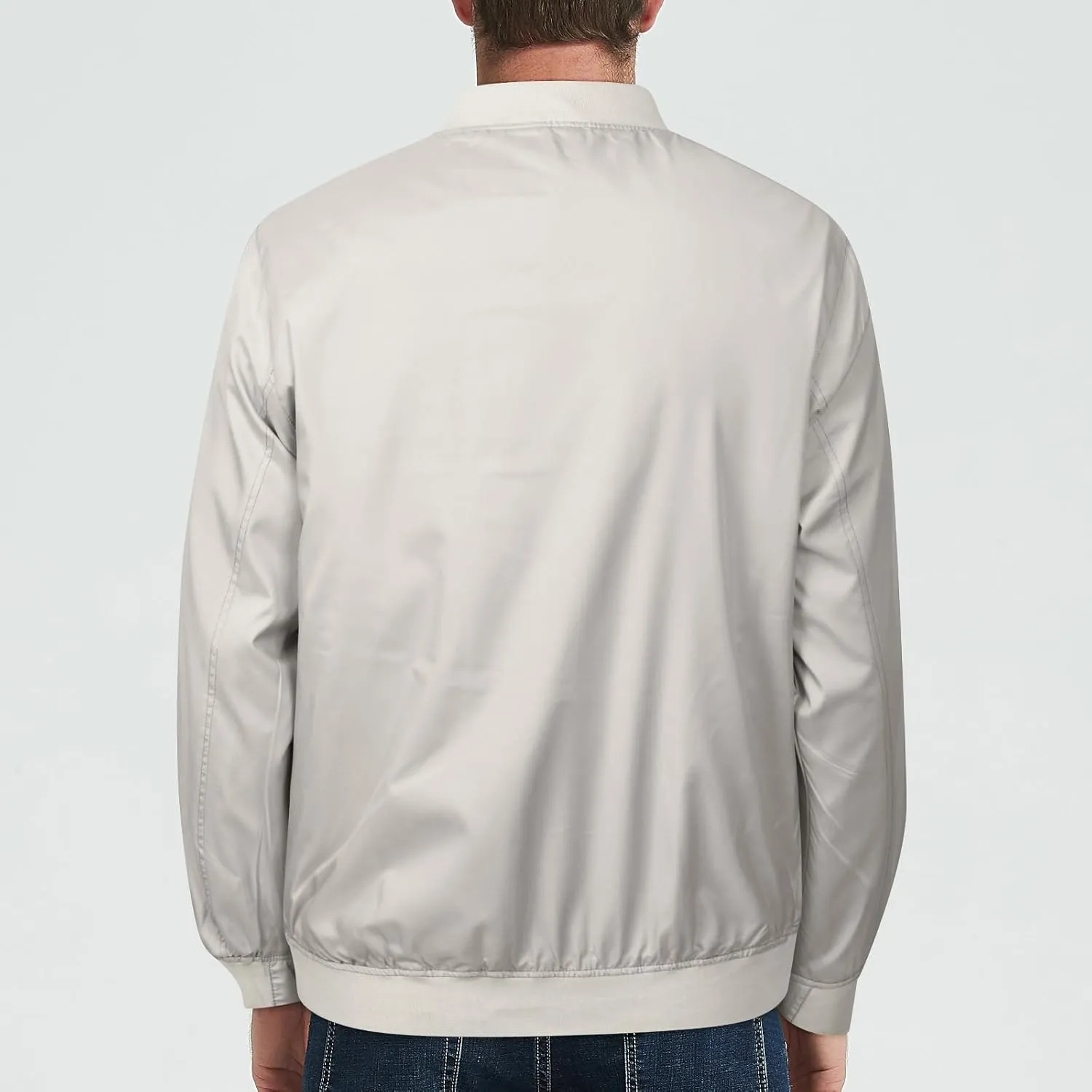 Mens Lightweight Bomber Jacket Casual Windbreaker Flight Zip Up for Outdoor Activities and Everyday Wear