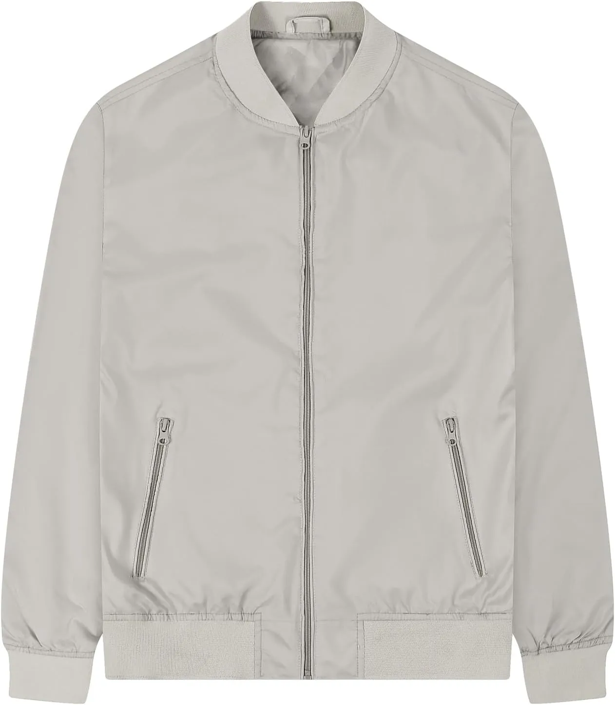 Mens Lightweight Bomber Jacket Casual Windbreaker Flight Zip Up for Outdoor Activities and Everyday Wear