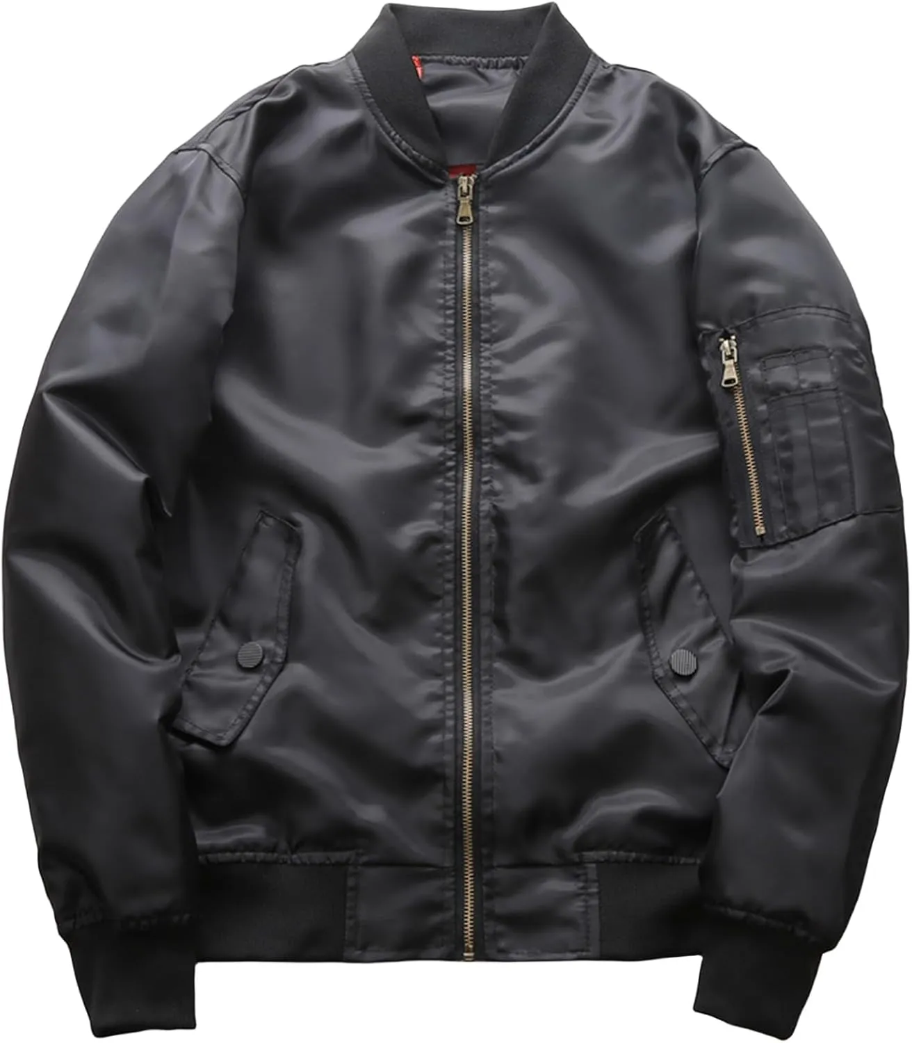 Mens Lightweight Bomber Jacket Flight Jacket Casual Softshell Varsity Jacket Reversible Bomber Flight Jacket