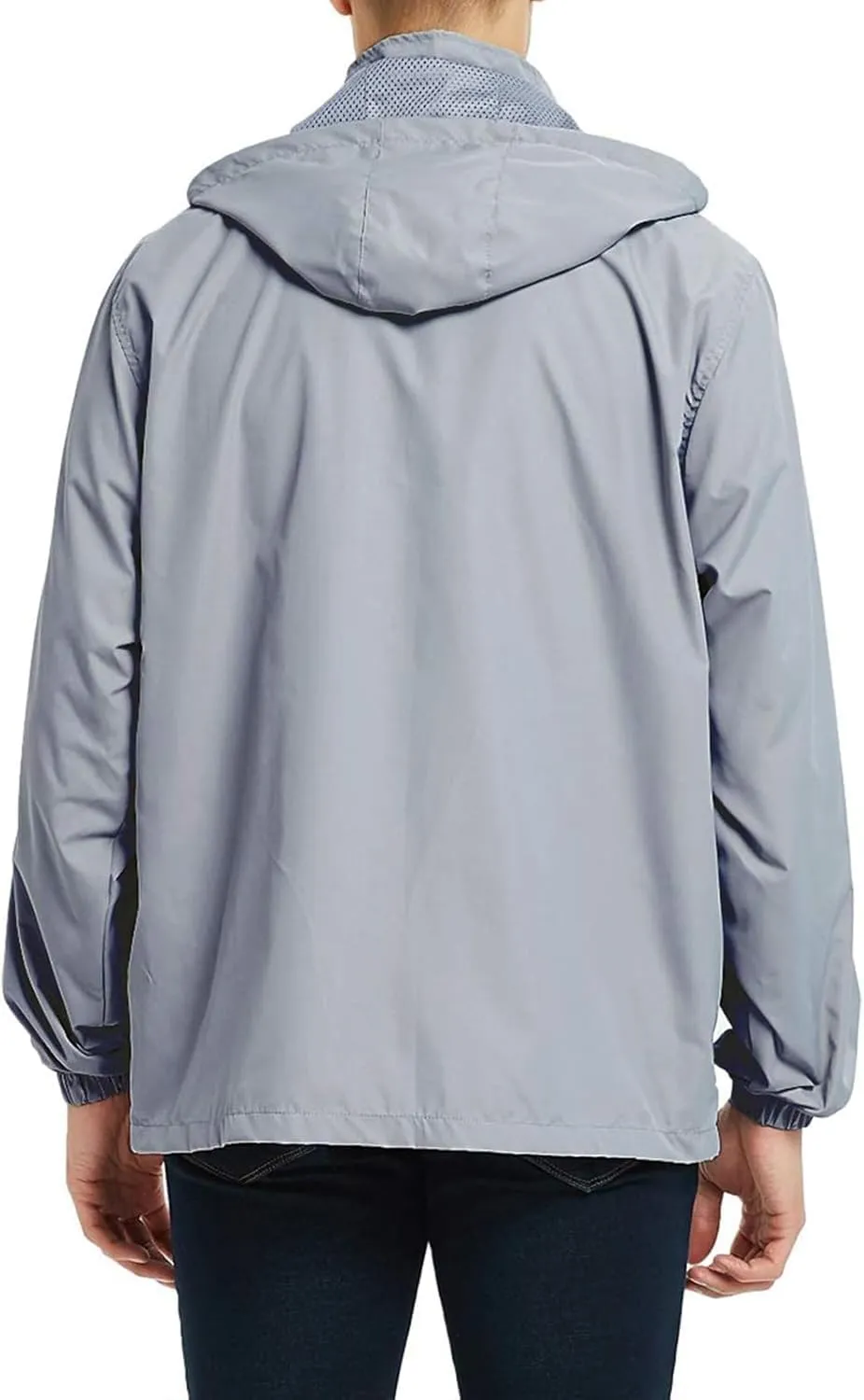 Mens Lightweight Rain Jacket Hooded Windbreaker Jacket Windbreaker Waterproof with Pockets