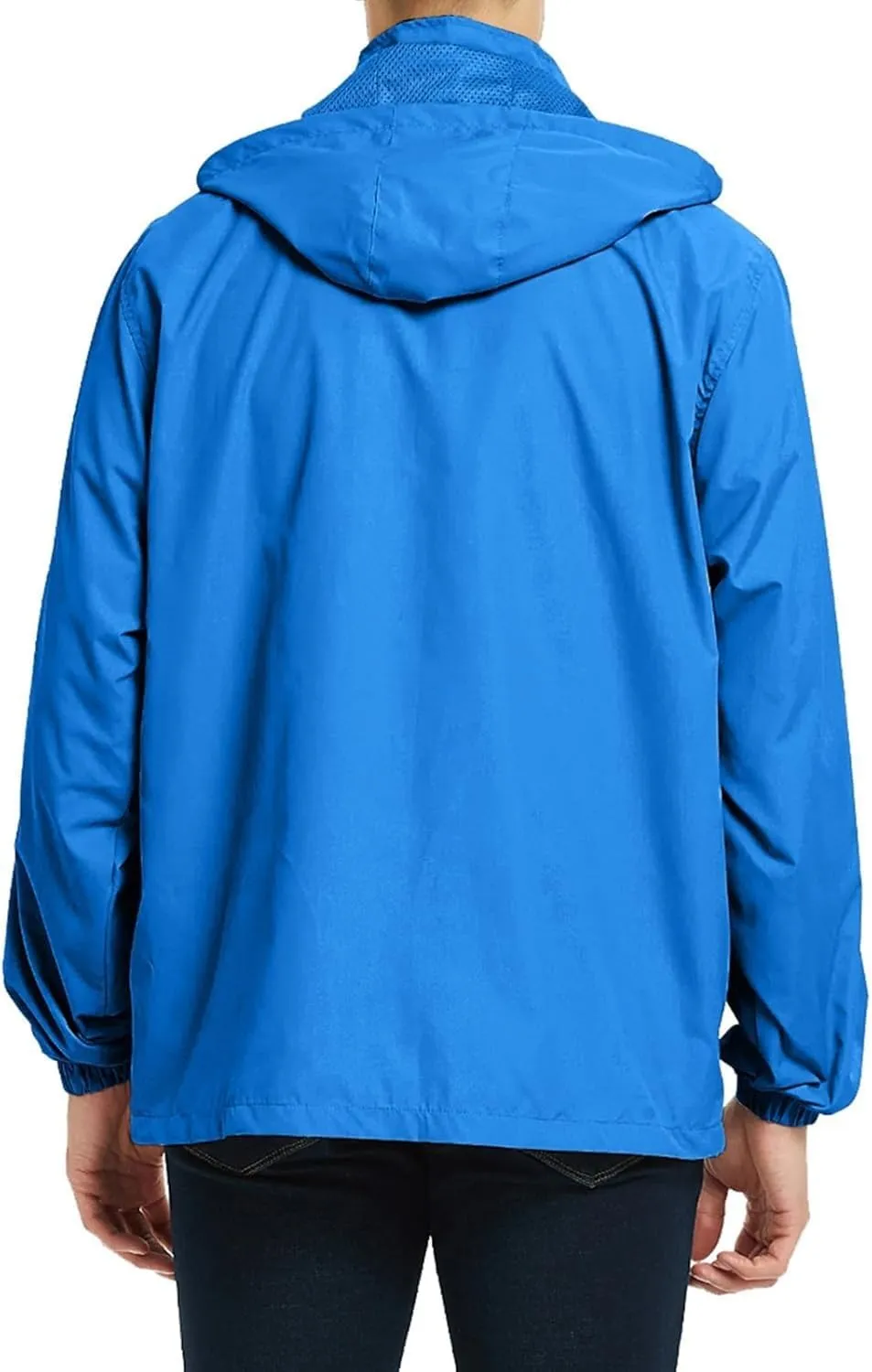 Mens Lightweight Rain Jacket Hooded Windbreaker Jacket Windbreaker Waterproof with Pockets