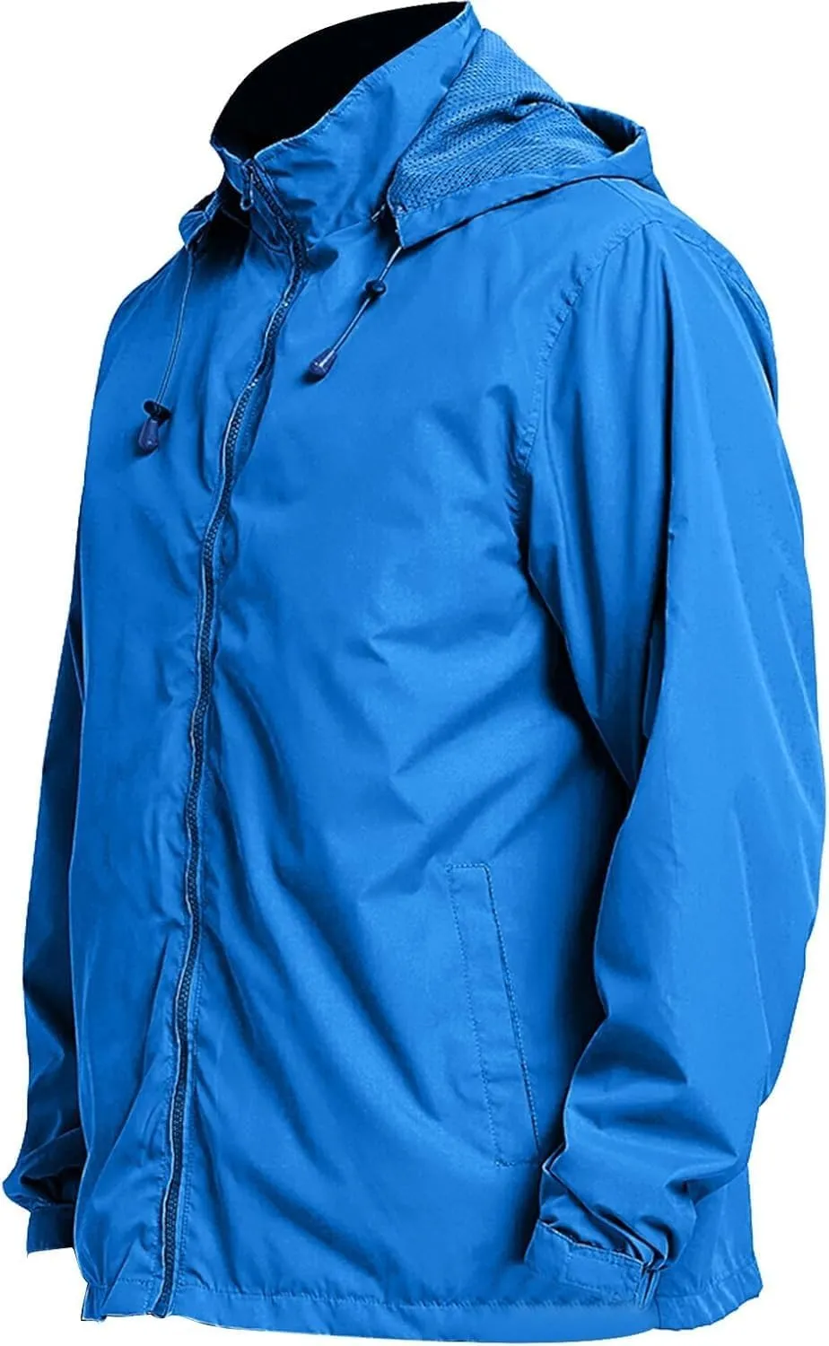 Mens Lightweight Rain Jacket Hooded Windbreaker Jacket Windbreaker Waterproof with Pockets