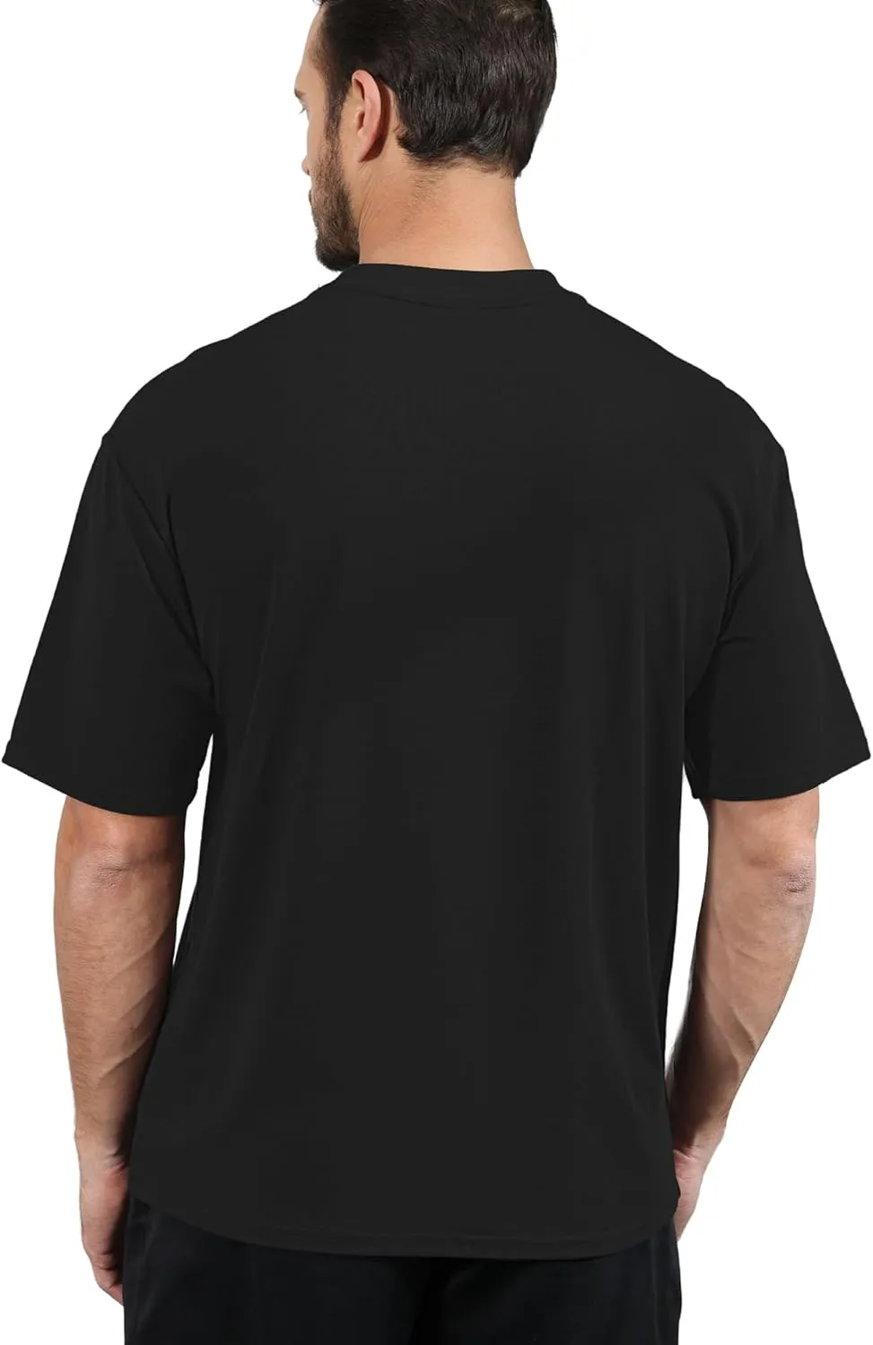 Mens Oversize Short Sleeve T-Shirts Loose Fit Solid Color Lightweight Tee Shirt Athletic Dry Fit Top