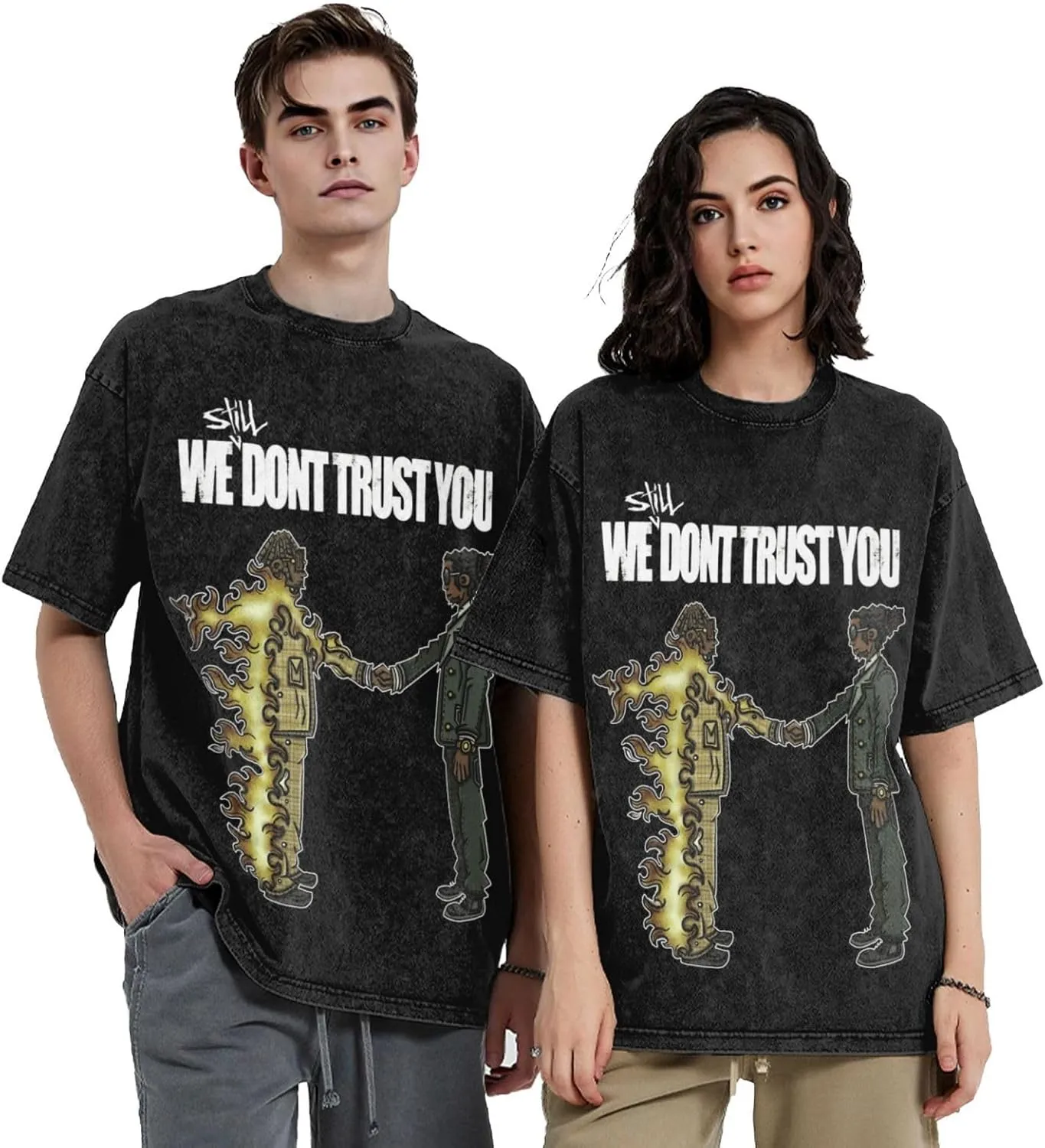 Men's Oversized T Shirts Loose Fit Crewneck Short Sleeve Tops Summer Graphic Blouse Basic Tee