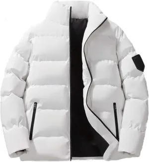 Mens Puffer Jacket with Hood Waterproof Long Sleeve Puffer Jackets Repellent Down-Hiking-Jackets Outdoor Mens Vests Outerwear
