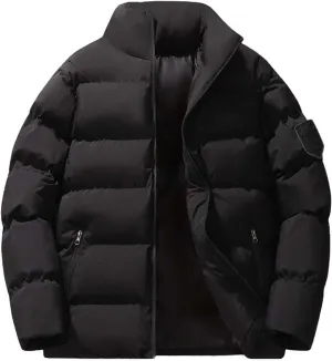 Mens Puffer Jacket with Hood Waterproof Long Sleeve Puffer Jackets Repellent Down-Hiking-Jackets Outdoor Mens Vests Outerwear