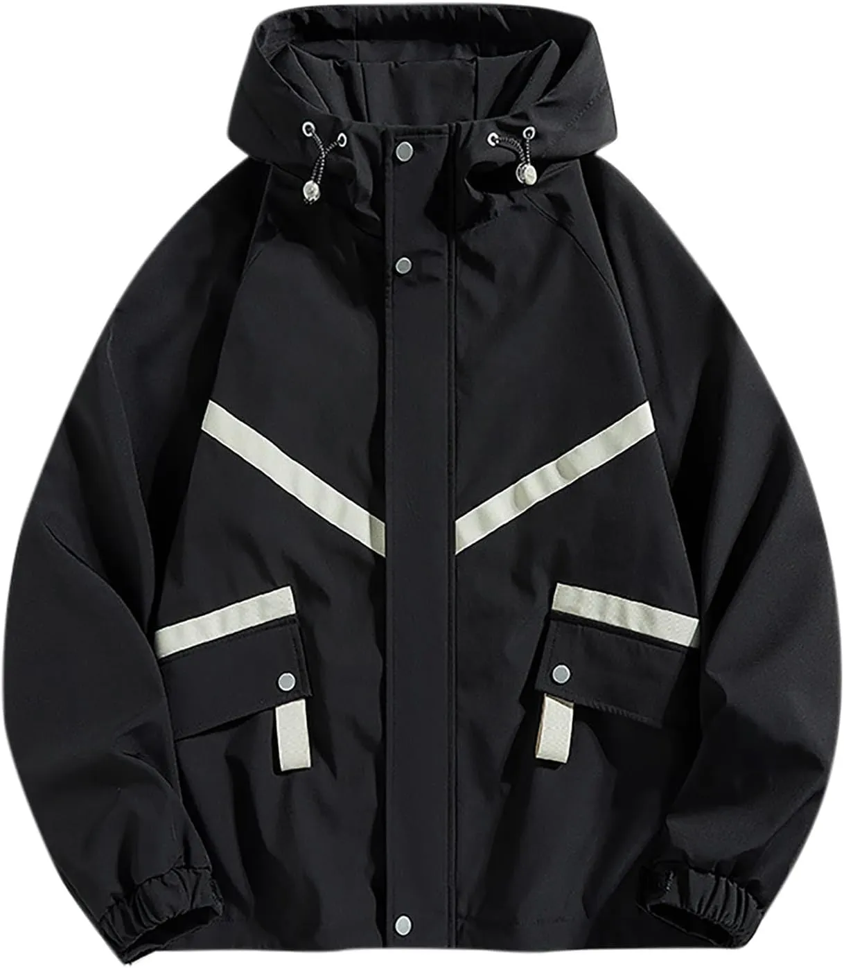Mens Rain Jacket Lightweight Outdoor Hiking Travel Waterproof Hooded Windbreaker Oversized Fashion Teen Boy Raincoat