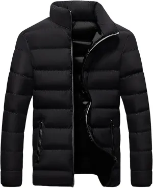 Men's Ski Jacket Waterproof Warm Heavyweight Packable Windproof Insulated Jackets Thermal Zip Up Puffer Jacket