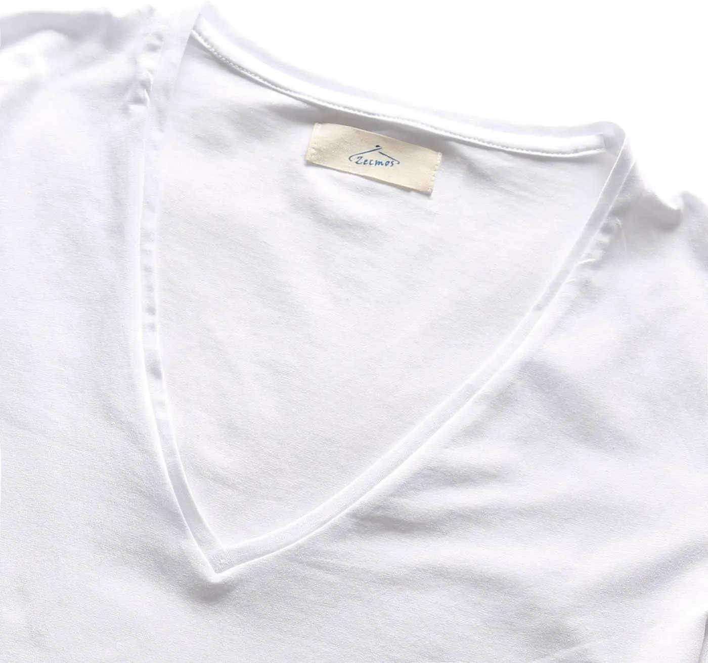Men's V Neck T Shirts Tight Tee Stepped Hem
