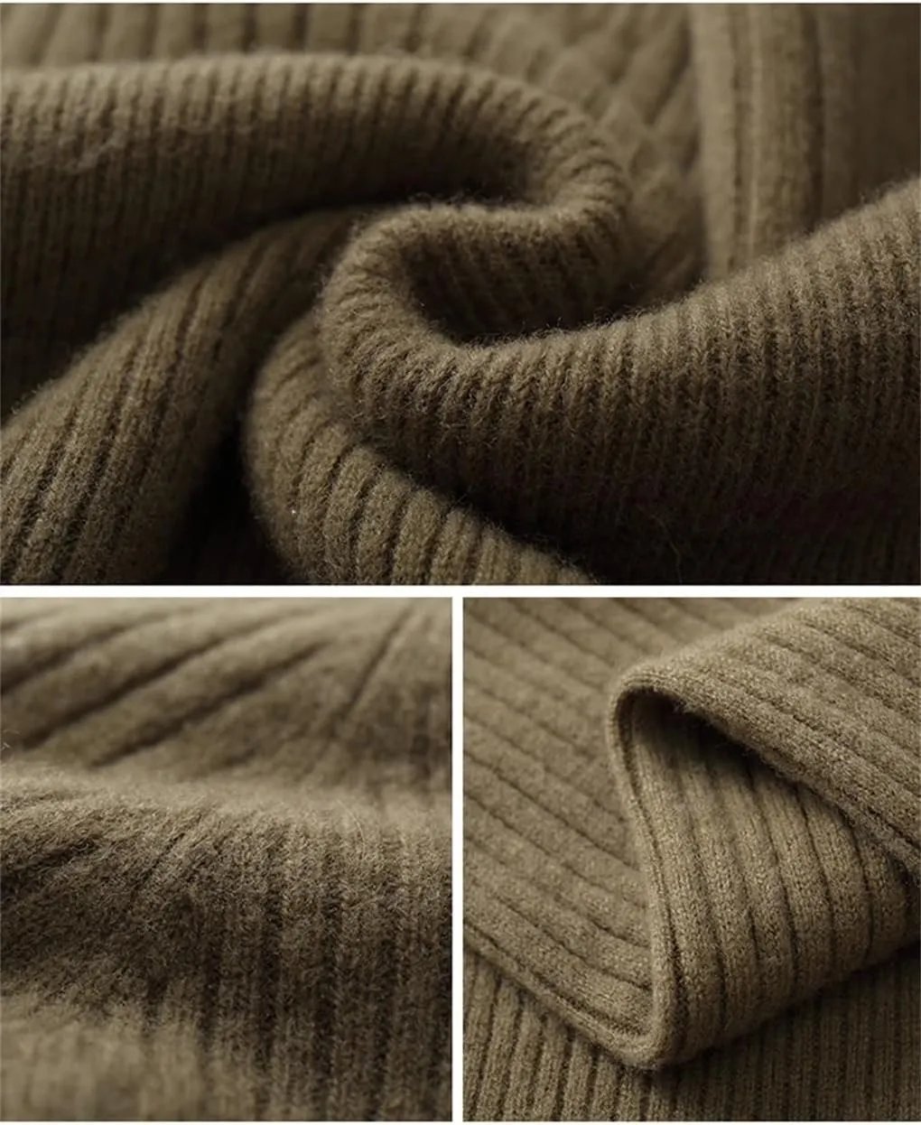 Men's V-Neck Wool Sweater Youth Loose Tops Casual Button Warm Long Sleeves Large Size Jumper