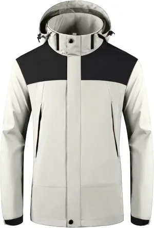 Mens Waterproof Rain Jackets For Business Casual Outdoor Softshell Jacket Windbreaker Fall Fashion Hooded Rainoats