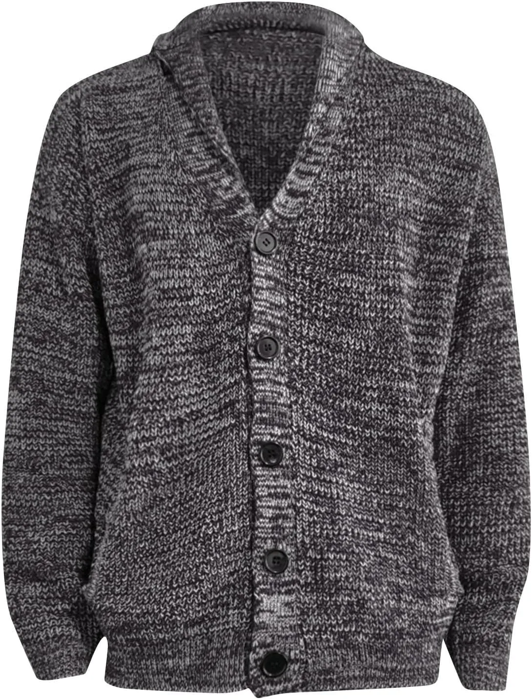 Men's Winter Coat Cardigan Sweaters Knitted Regular Fit Jacket Fleece Lined Warm Coat With Pockets, XXL-5XL