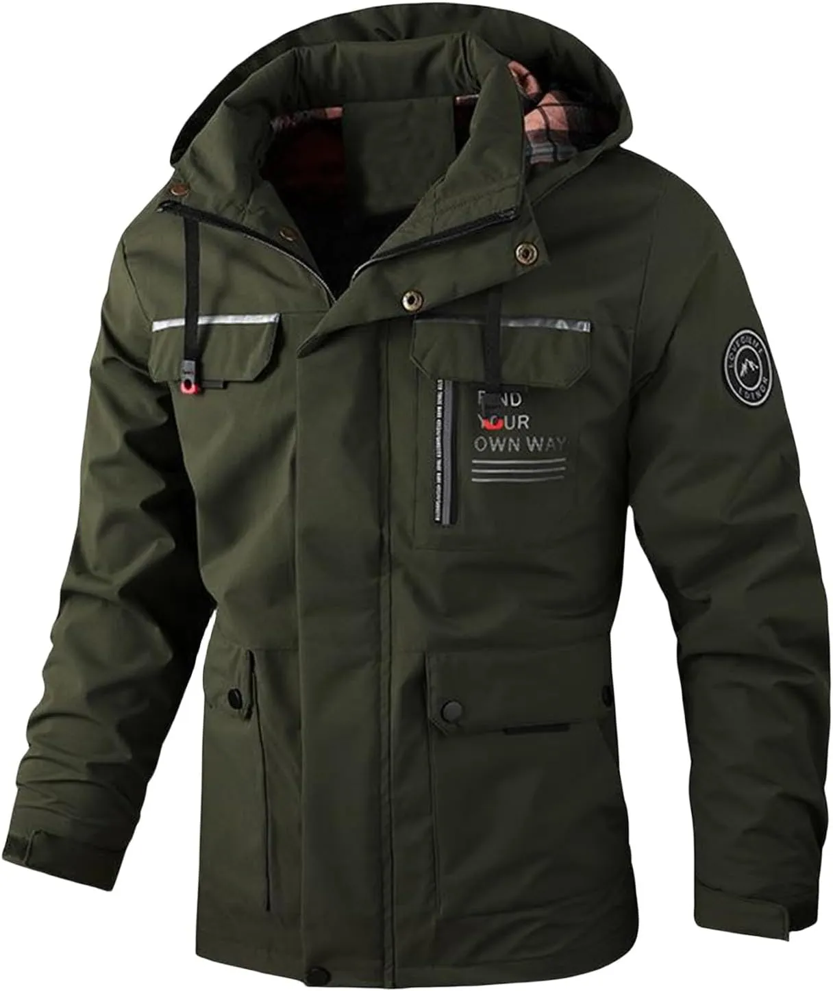 Men's Winter Coats Military Tactical Jacket Fleece Lined Parka Cargo Jacket Heavy Parka Insulated Hooded Work Jackets