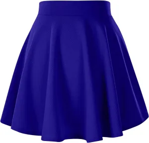 Mini Skirt for Women High Waisted Tennis Skirt Stretchy Flared Casual Skater Skirt School Teen Girls Pleated Skirts