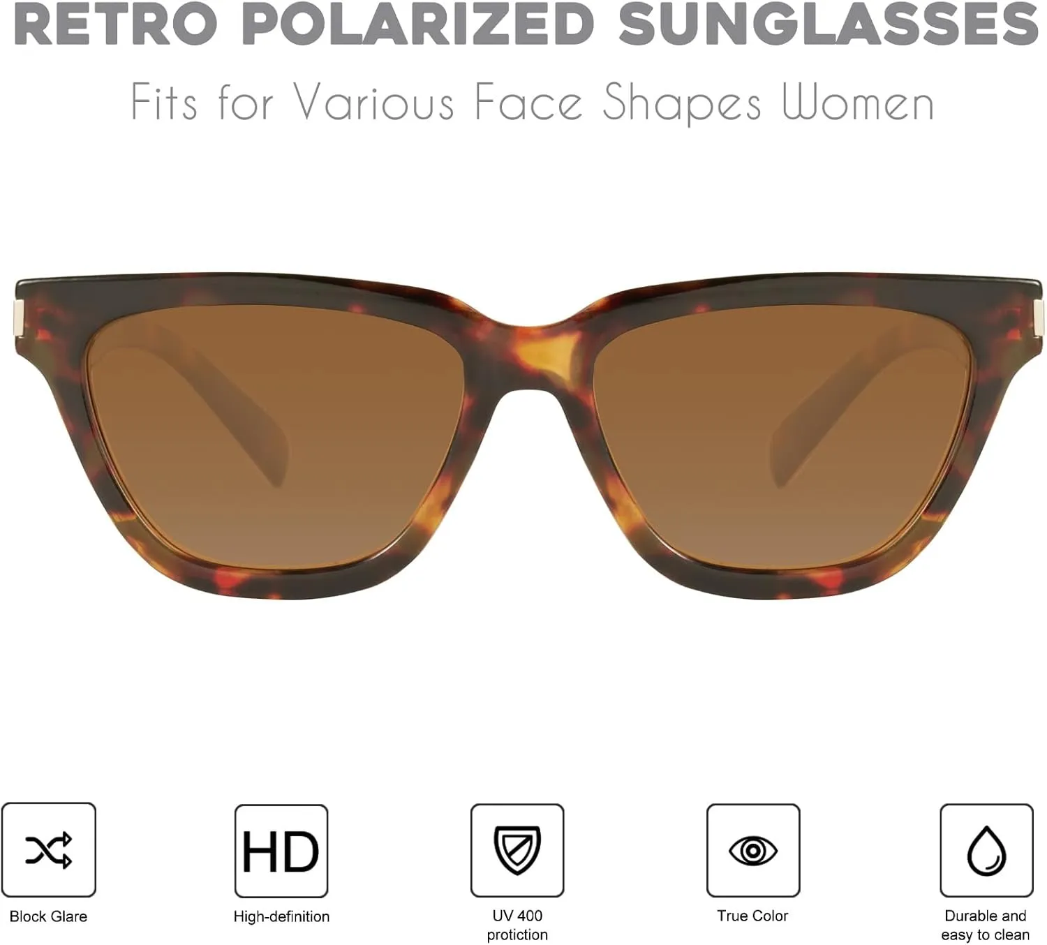 mosanana Trendy Small Cat Eye Polarized Sunglasses for Women Retro Square Narrow Skinny Sun Glasses MS52358