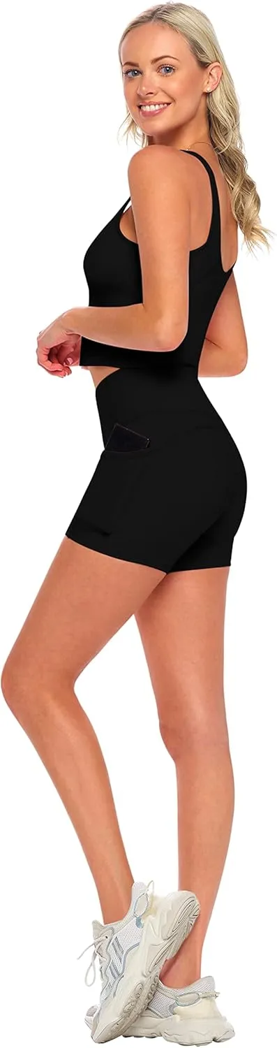 Natural Uniforms Women's High Waist Yoga Shorts with Tummy Control