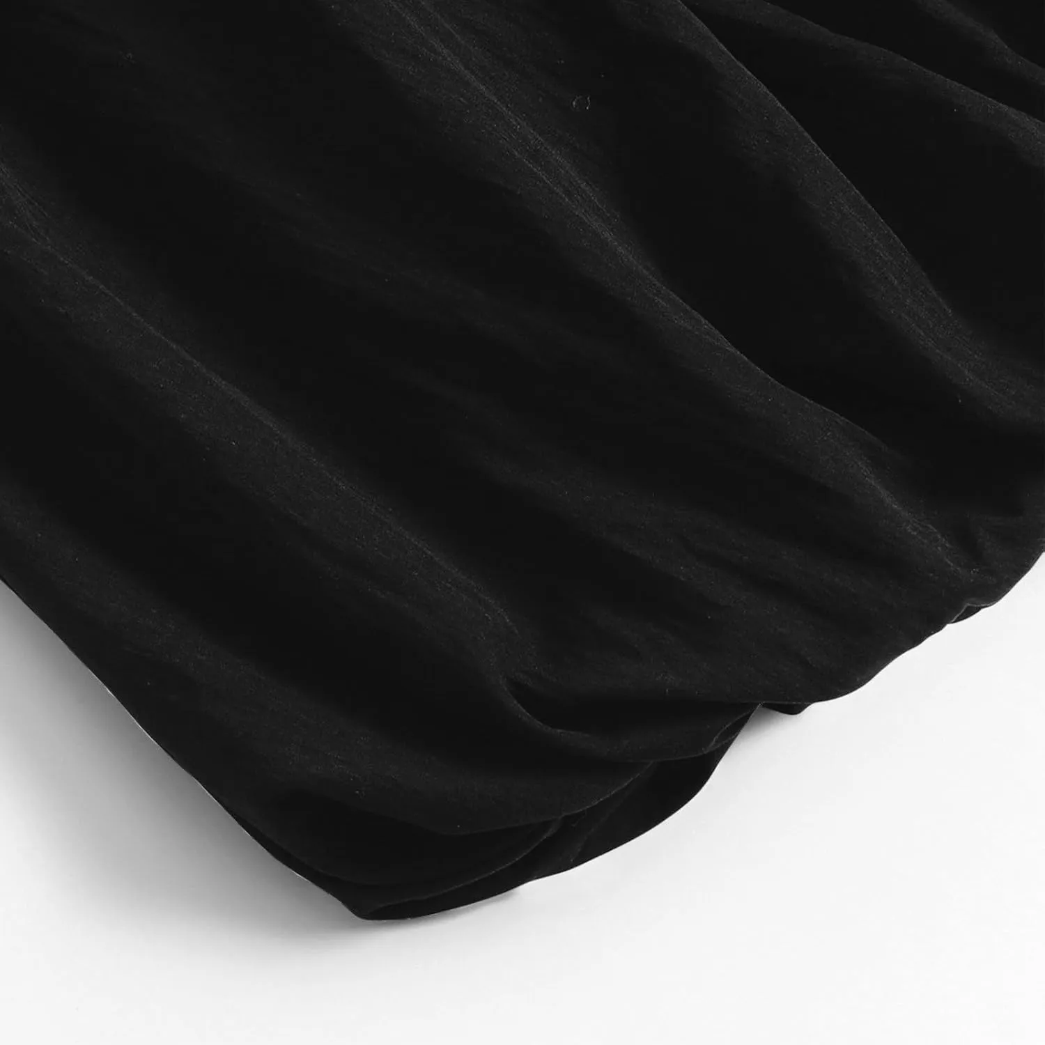 Oplxuo Women Bubble Maxi Skirt Elastic High Waisted Flowy A Line Long Puff Skirts Ruffle Hem Balloon Skirts with Pockets