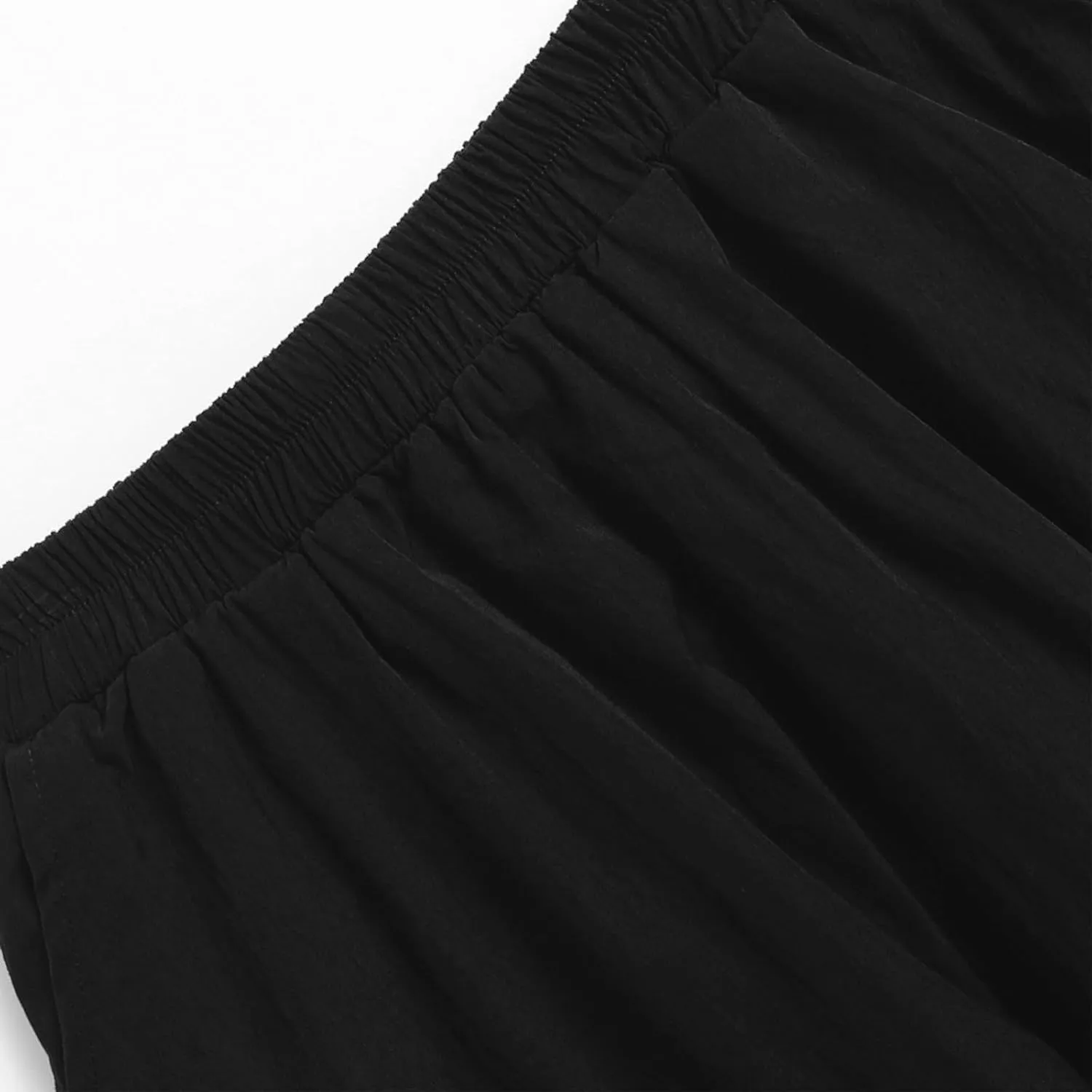 Oplxuo Women Bubble Maxi Skirt Elastic High Waisted Flowy A Line Long Puff Skirts Ruffle Hem Balloon Skirts with Pockets
