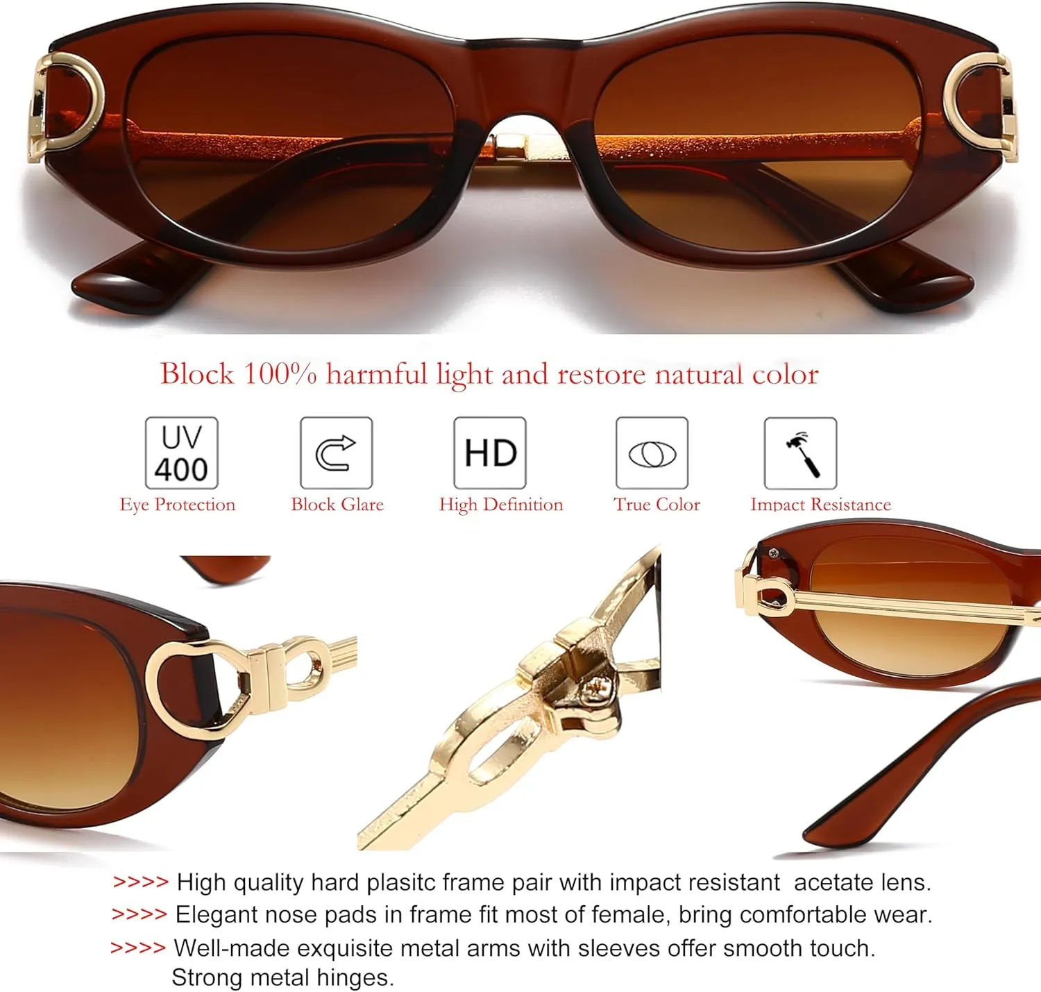 Oval Cat Eye Sunglasses Women Men Retro Small Cute Trendy Sunglasses 90s Vintage Shades