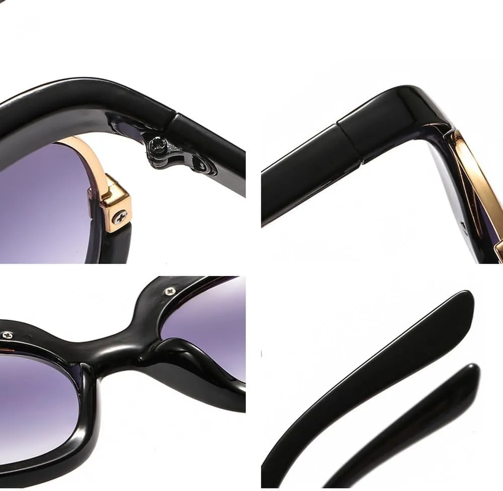 Oversize Half frame Sunglasses Women Big Frame Ladies Shades Luxury Black Sun Glasses Female UV400