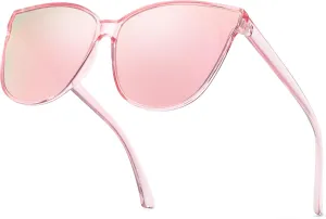 Oversized Cat Eyes Sunglasses for Women Polarized & UV Protection, Trendy Large/Big Cateye Sunnies IF1627