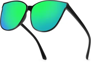 Oversized Cat Eyes Sunglasses for Women Polarized & UV Protection, Trendy Large/Big Cateye Sunnies IF1627