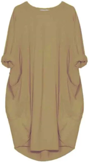 Oversized Dress for Women Long Sleeve Crewneck Midi Dress Plus Size Casual Going Out Dress with Pocket 2025