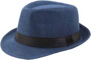 Panama Beach Sun Hat Mens Womens Straw Wide Brim Beach Belt Buckle Fedora Hat Packable Short Brim Roll Up Travel Hat