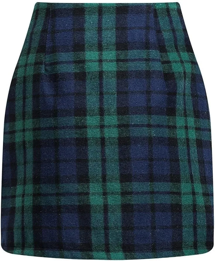 Plaid Skirt Long Mini High Waisted Skirts Knee Length Short Sweater Skirts 2025 A Line Pencil Skirt Dress