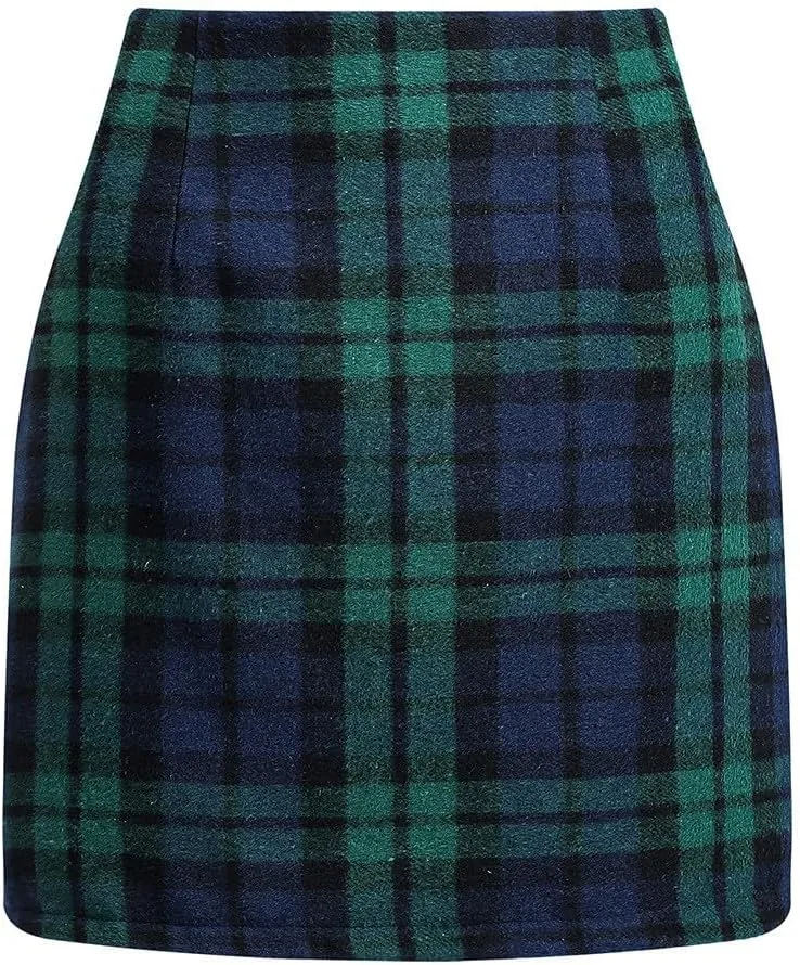 Plaid Skirt Long Mini High Waisted Skirts Knee Length Short Sweater Skirts 2025 A Line Pencil Skirt Dress