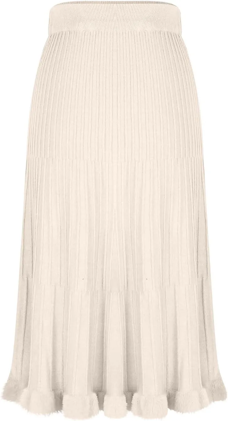 Pleated Midi Skirts for Women Aline Long High Elastic Waisted Summer Cocktail Party Swing Flowy Chiffon Swing Skirt