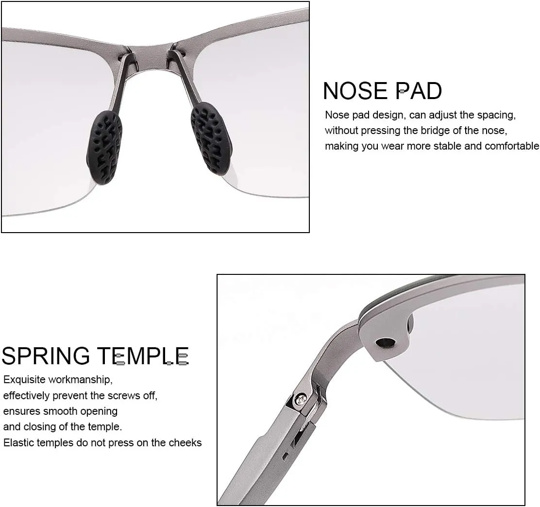 Polarized Photochromic Sunglasses for Men - UV Protection and Lightweight Sun Glasses for Driving Fishing