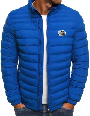 Puffer Jacket Men Packable Lightweight Down Coat Stand Collar Quilted Jacket Zip up Padded Coat Warm Winter Jackets