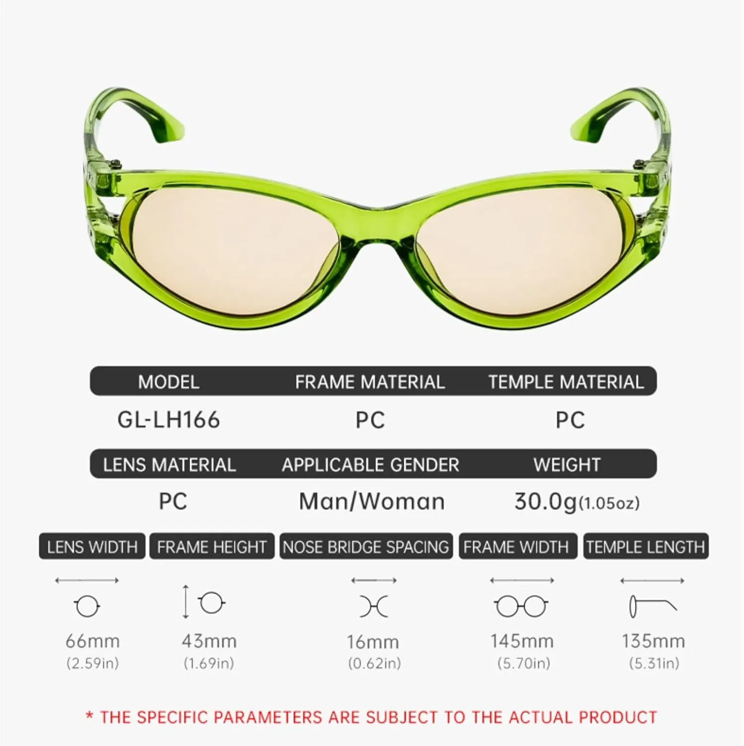 Punk Oval Cateye Sunglasses Women Men Luxury Hollow Frame Trendy Uv400