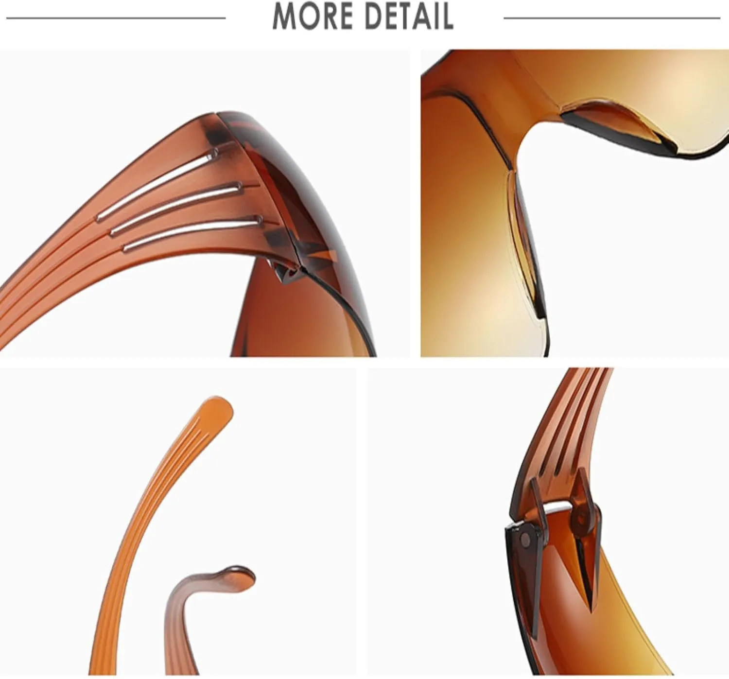 Punk Sunglasses One Piece Rimless Women Men Riding Sport Wrap Around Uv400