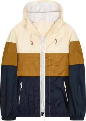 Rain Jacket for Men Lightweight Hooded Jackets Vintage Patchcolor Windbreaker Packable Raincoat for Hiking Outdoor