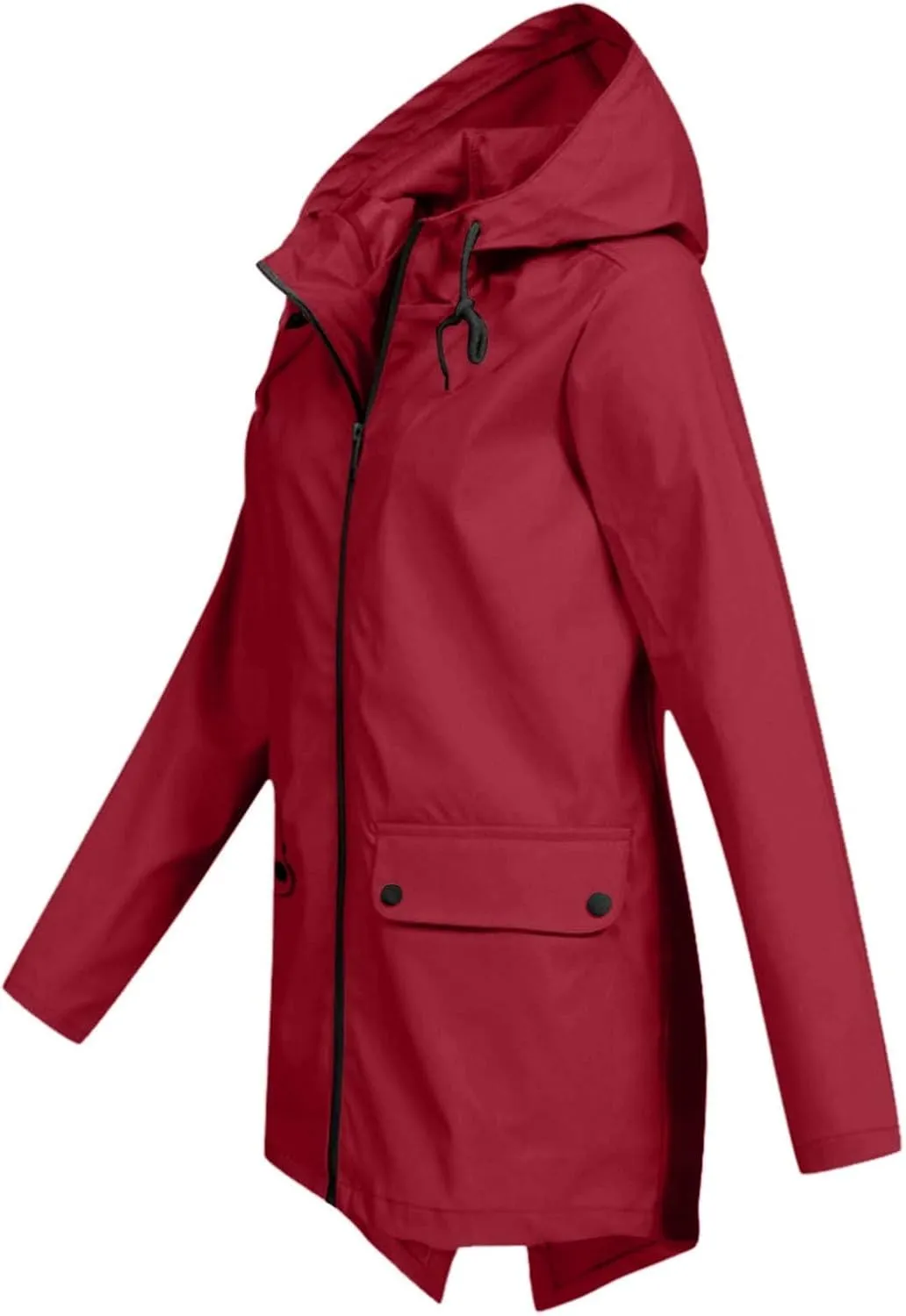 Rain Jacket Women Waterproof Lightweight Rain Hoode Coats Active Outdoor Long Sleeve Windbreaker Raincoats Travel Coat