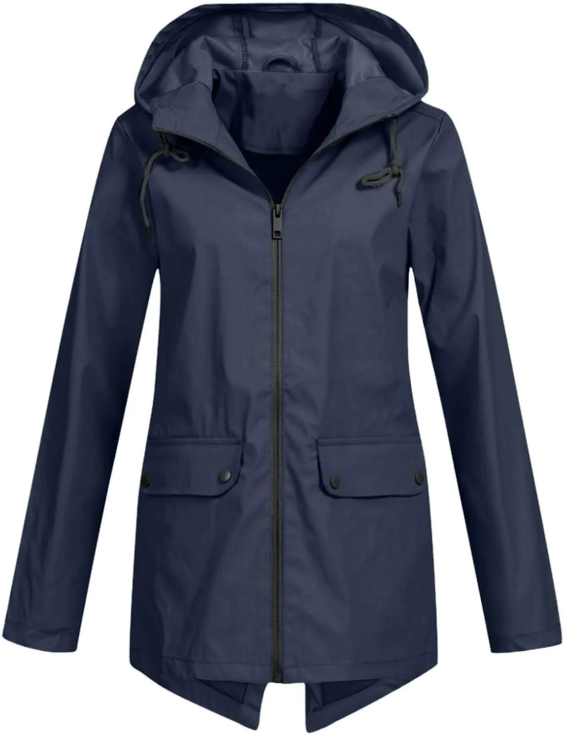 Rain Jacket Women Waterproof Lightweight Rain Hoode Coats Active Outdoor Long Sleeve Windbreaker Raincoats Travel Coat